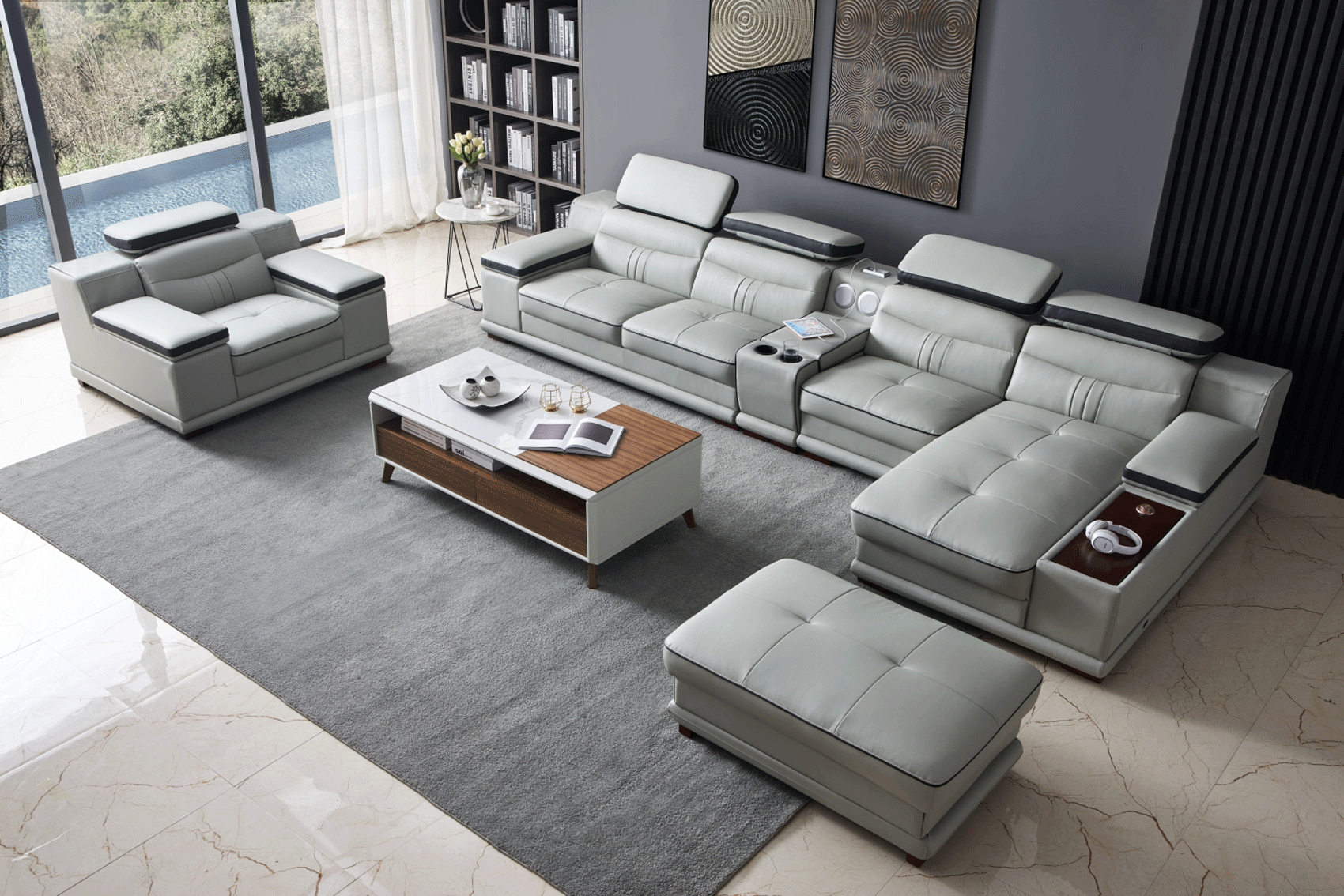 Living Room Furniture Sectionals with Sleepers 908 Sectional